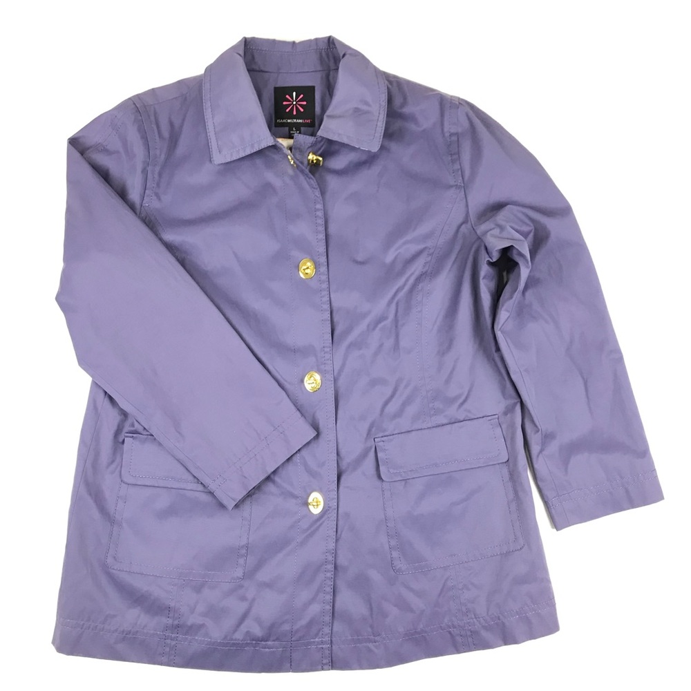 Isaac Mizrahi Live Womens Purple toggle Jacket